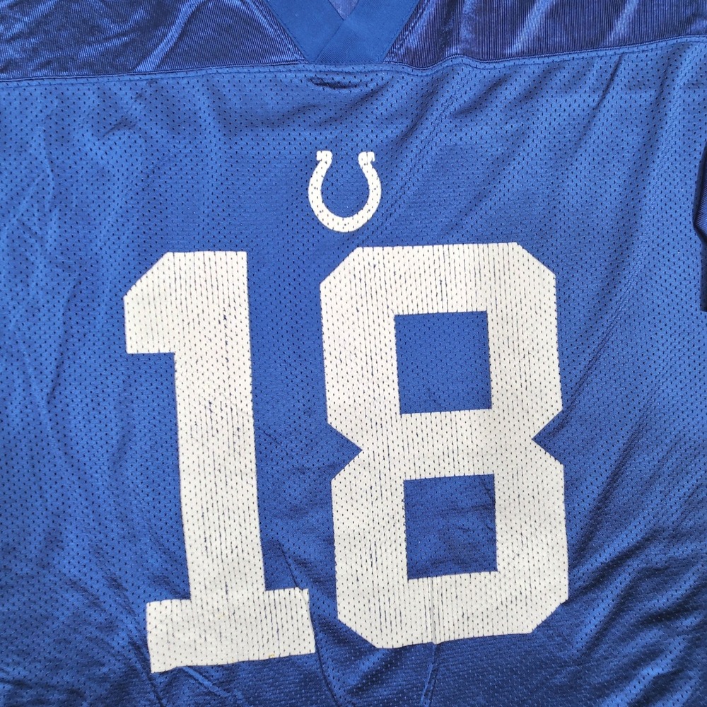 Reebok NFL Indianapolis Colts Peyton Manning Jersey Mens 2XL Blue V-Neck Sports - Picture 2 of 15